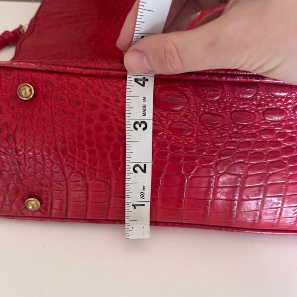 Brahmin Ono Melbourne Tote Red Croc Leather Shoulder Bag Tote - Picture 14 of 14